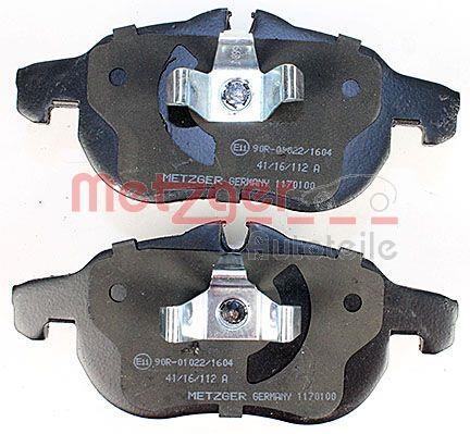 Jeu de 4 plaquettes de frein METZGER ref. 1170100